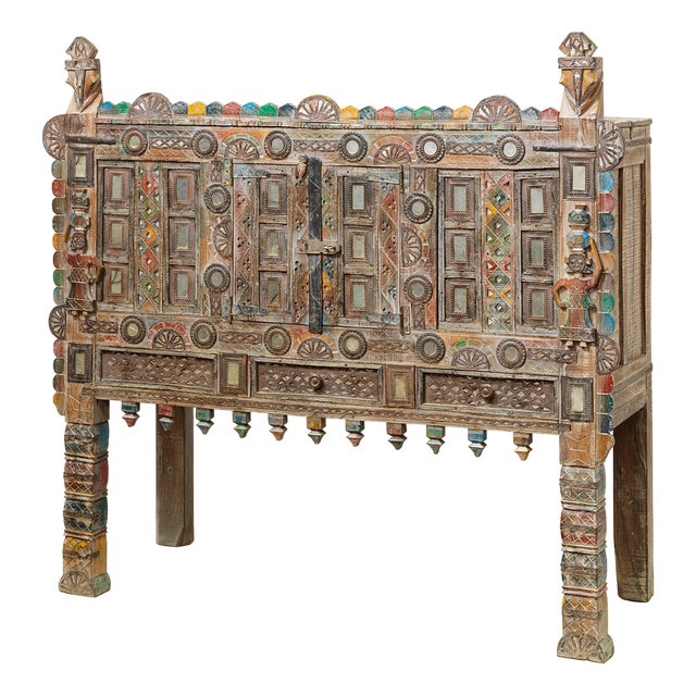 Vintage Indian Damchiya Dowry Chest, 1950s For Sale