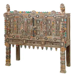 Vintage Indian Damchiya Dowry Chest, 1950s