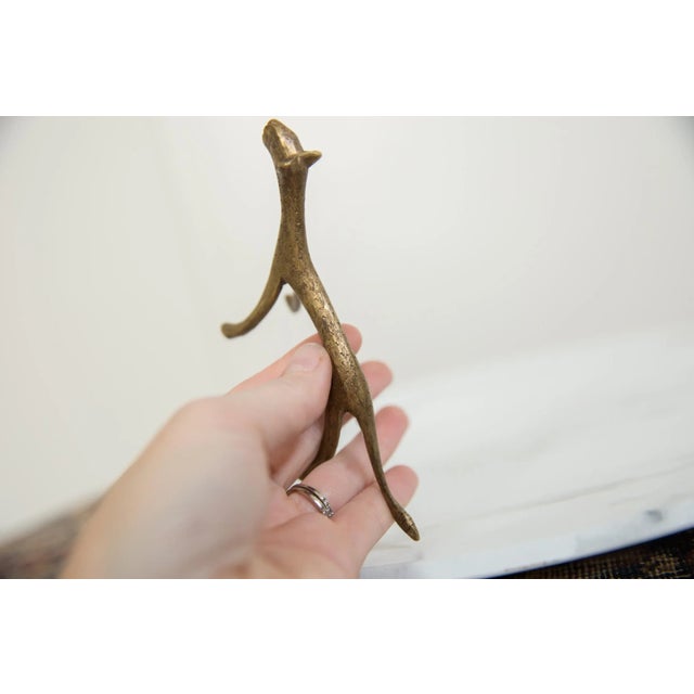 Mid 20th Century Vintage African Bronze Cheetah For Sale - Image 5 of 6