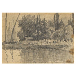 Robert Charles Goff, La Tour-de-Peilz, Vevey, Switzerland, 1917, Graphite Drawing For Sale