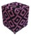 Wood Shabby Chic Black & Purple Handmade Kilim Upholstered Ottoman For Sale - Image 7 of 7