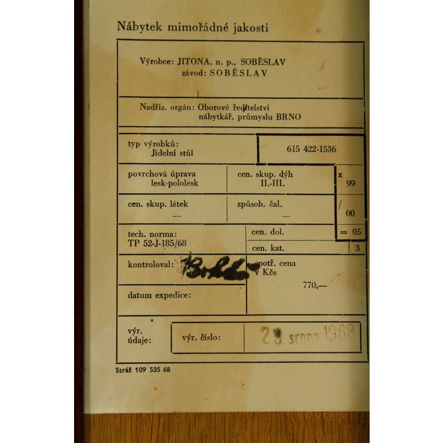 Vintage Extendable Dining Table from Jitona, 1960s For Sale - Image 18 of 18