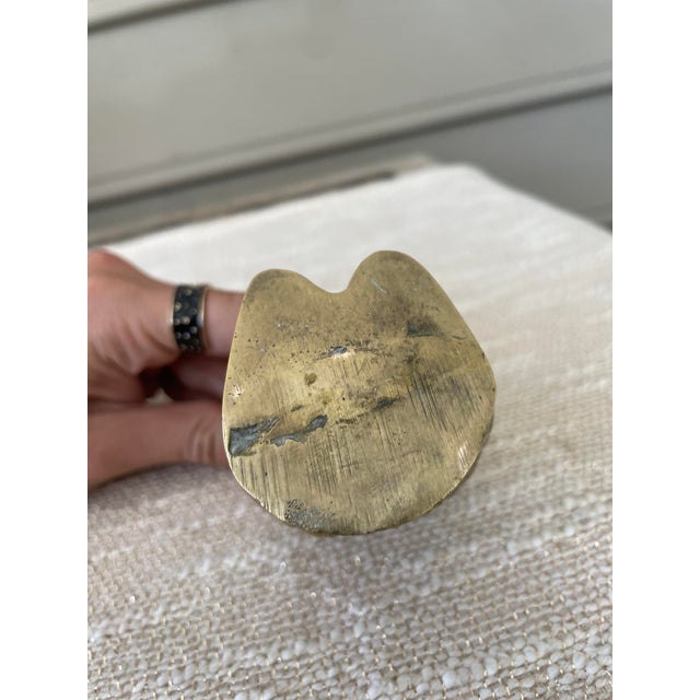 Mid 20th Century Mid 20th Century Brass Owl Figurine For Sale - Image 5 of 5