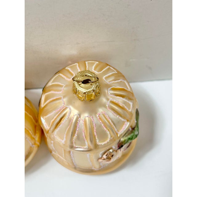 Glass Vintage German Glass Birdcage Christmas Ornaments – Pair For Sale - Image 7 of 10