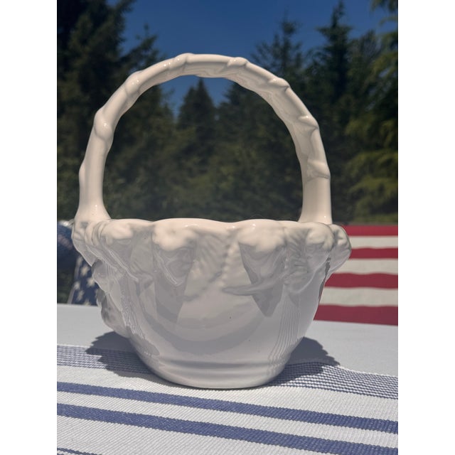 Made in Portugal Vintage Strawberry Motif Ceramic Basket For Sale - Image 10 of 14