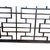 1990s Dark Brown Rustic 100" Geometric Rectangular Wood Panel Screen For Sale - Image 5 of 9