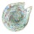 Murano Vintage Rainbow Colors Swirl With Copper Aventurine Italian Art Glass Decorative Bowl For Sale