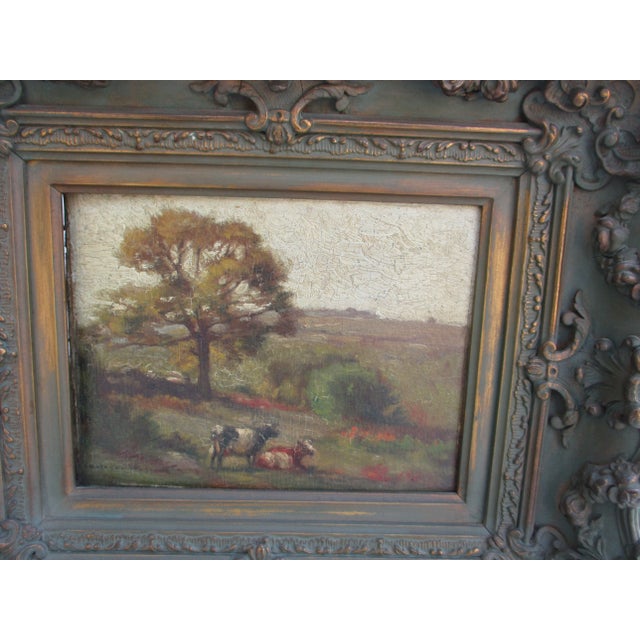 Carleton Wiggins Oil on Panel Pastoral With Cattle For Sale - Image 4 of 16