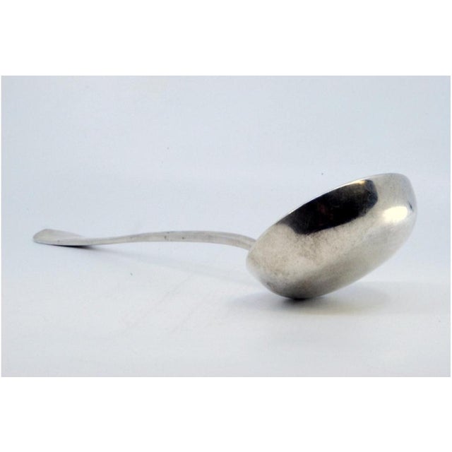 Silver Soup Ladle with Handle Relief For Sale - Image 3 of 9