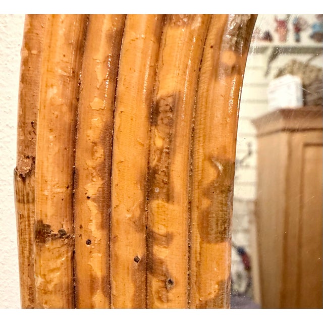 Split Reed Bamboo Mirror For Sale In New York - Image 6 of 10
