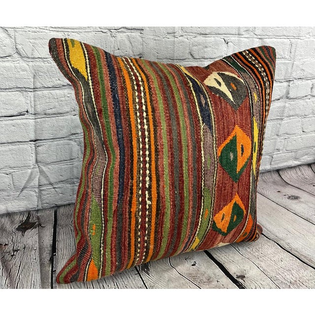 Vintage Pillow Case Turkish Kilim Pillow Decorative Kilim Pillow Dry cleaning only. PILLOW INSERT IS NOT INCLUDED