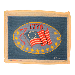 Hand Needlepoint 1776 Bicentennial 13 Star Us Flag