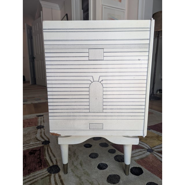 Antique White Mid 20th Century Italian Architectural Dresser in the Style of Fornasetti For Sale - Image 8 of 18