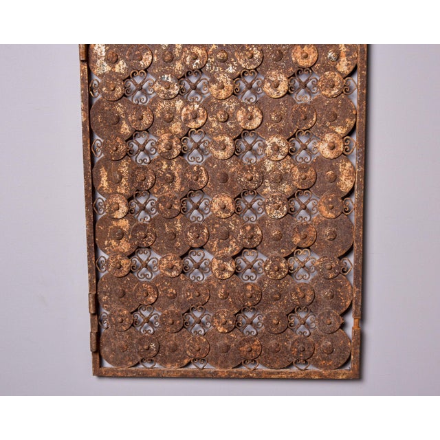 Vintage Spanish Brutalist Style Iron Gate Panel For Sale - Image 9 of 12