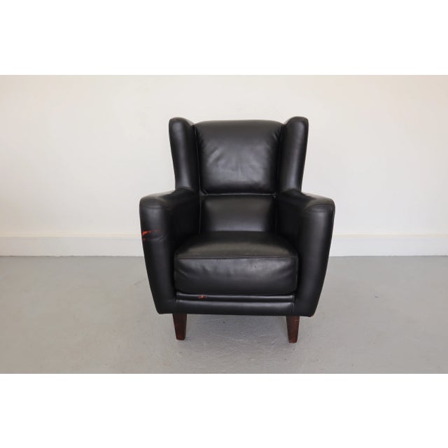 Black Italian Bergere Lounge Chair by P. Baxter for Baxter For Sale - Image 8 of 18