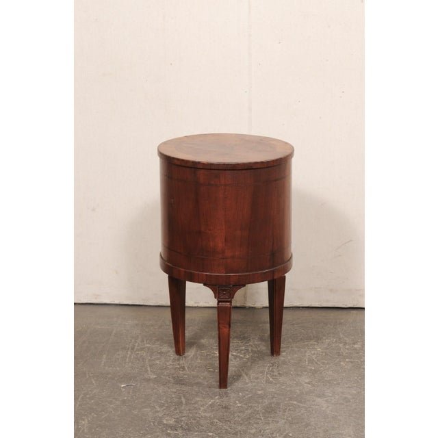 Mid 20th Century French Cylindrical Wooden Side Chest For Sale - Image 4 of 9