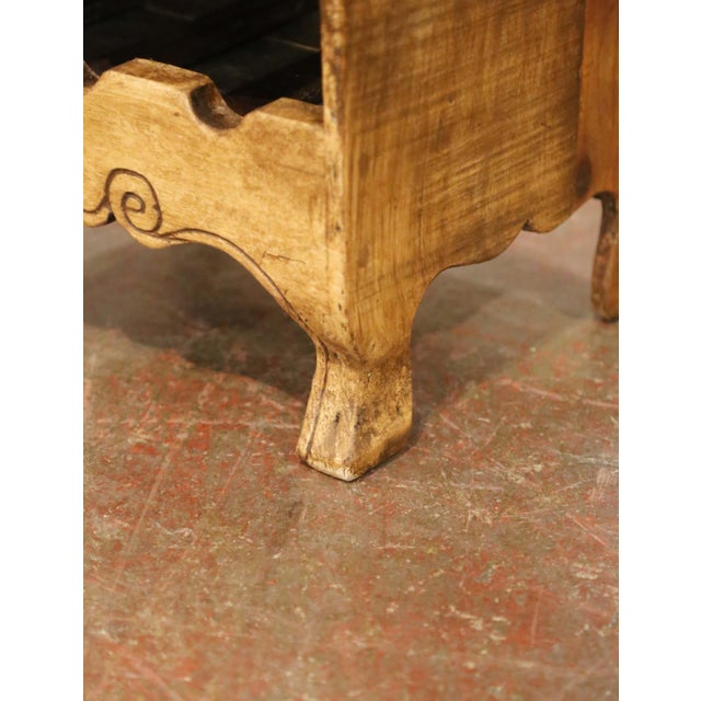 Tan Vintage French Provincial Pine Twelve-Bottle Wine Cabinet, Cave À Vin For Sale - Image 8 of 11