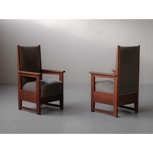 Vintage Amsterdam School Armchairs, 1930, Set of 2 For Sale - Image 16 of 18