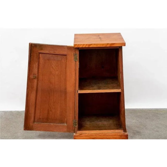 19th Century Biedermeier Satin Birch Pyramidal Nightstand Table For Sale - Image 9 of 11