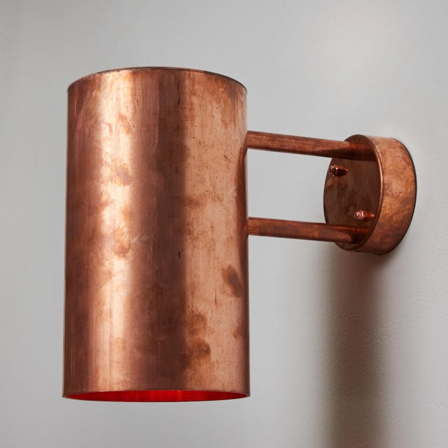 Metal Large Hans-Agne Jakobsson C 627 'Rulle' Raw Copper Outdoor Sconce For Sale - Image 7 of 12