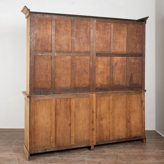 Mid-19th Century Large French Bleached Oak Bookcase Display Cabinet For Sale - Image 9 of 9