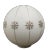 L&l Loevsky Halcolite Round Globe Glass Shade Ceiling Light Fixture White Gold Design For Sale - Image 4 of 12