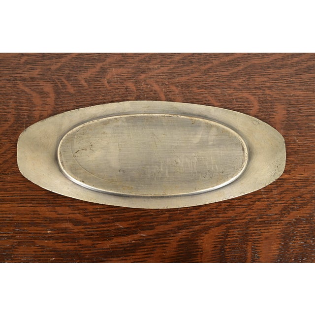 Silver Roycroft Arts & Crafts Silver Finished Hammered Copper Tray, Circa 1920s For Sale - Image 8 of 10