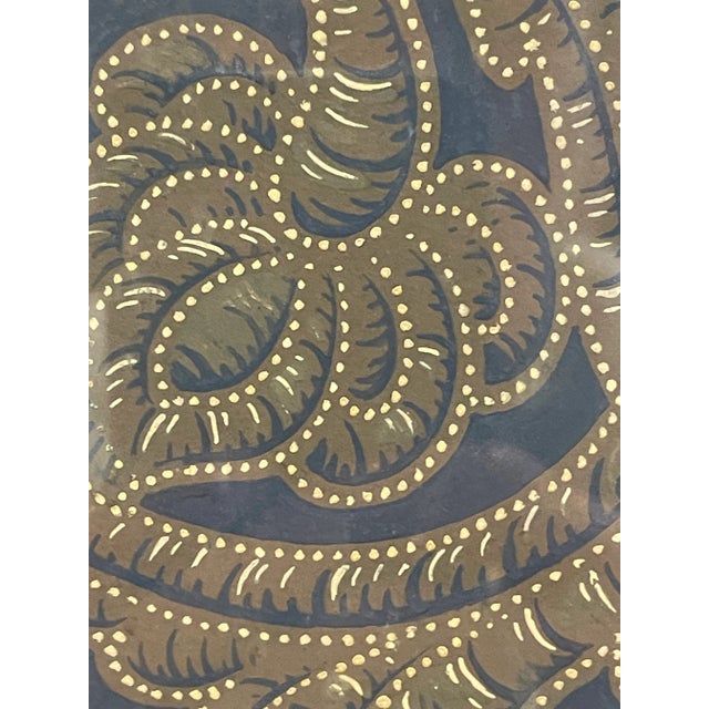 Paper Antique French Wall Covering Strike-Off For Sale - Image 7 of 12