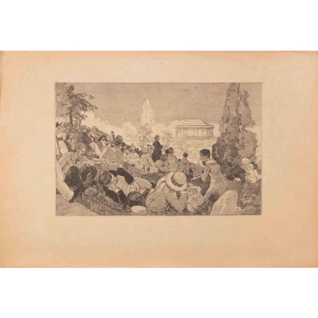 Daniel Vierge, Open-Air Concert, 1800s, Paper For Sale - Image 3 of 3