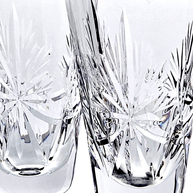 Edinburgh Crystal “Star of Edinburgh” Signed Cut-Glass Champagne Flute, 6.5" For Sale - Image 9 of 18