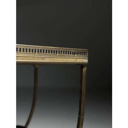 Glass Mid-Century Side Table with Black Glass Tops For Sale - Image 7 of 14