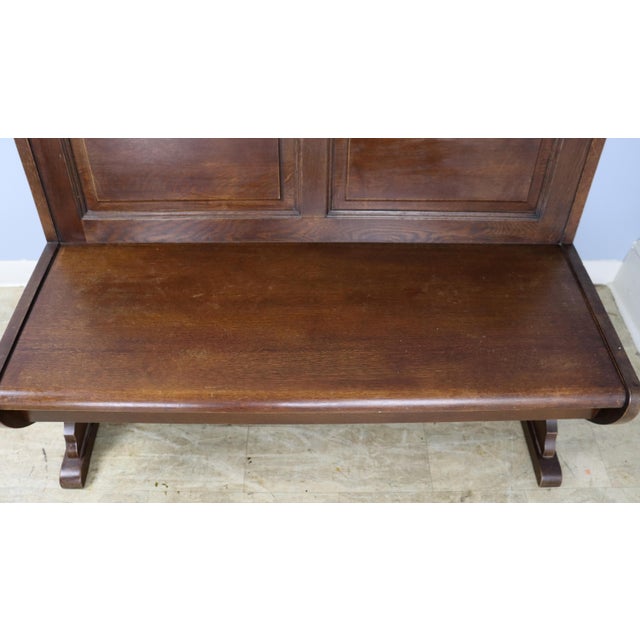 Antique English Oak Deacon Bench | Chairish