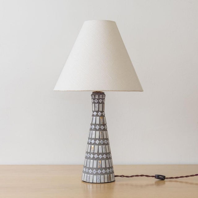 1960s French Ceramic and Tile Table Lamp For Sale - Image 4 of 11