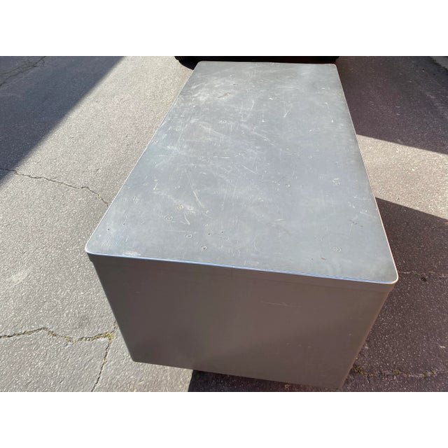 Art Deco Vintage Mid Century Art Metal Executive Desk For Sale - Image 3 of 13