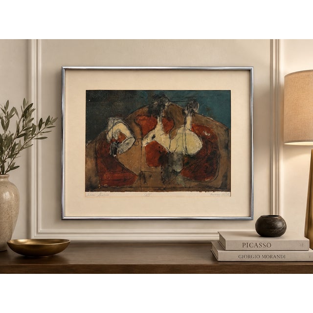 Late 20th Century Vintage Nancy Guzik Signed Artist Proof “Three Sisters” Framed Figurative Art Print For Sale - Image 5 of 6