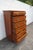 Late 1800s Carved Tiger Oak Tall Chest of Drawers With Working Key For Sale - Image 4 of 11