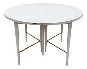 Paul McCobb Directional Dining Table with Brass Stretchers by Calvin
