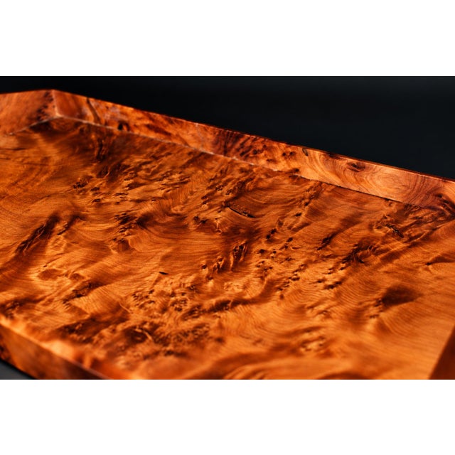 Frgrant Solid Thuya Wood Tray Large Rare Unique For Sale - Image 9 of 12