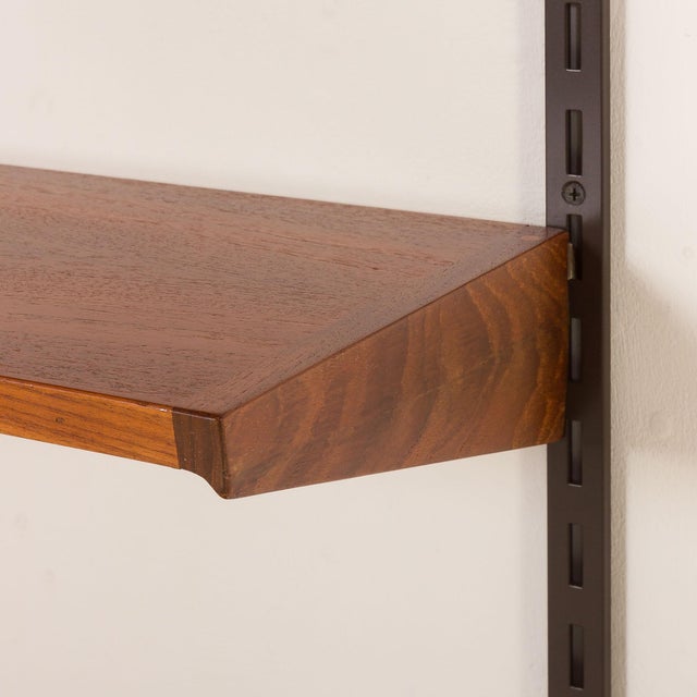Black Teak Shelving Unit with Desk by Kai Kristiansen for FM Møbler, Denmark, 1960s For Sale - Image 8 of 14