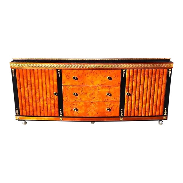 Italian Buffet Sideboard Bar Empire Style Rolling For Sale
