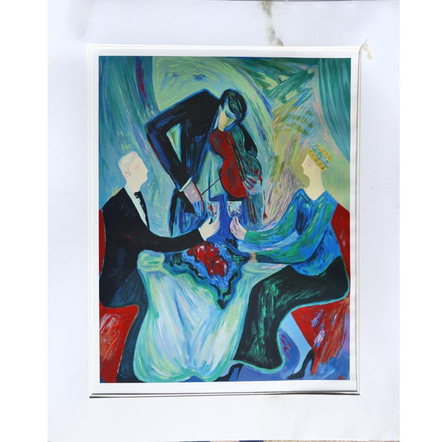 "Dinner for Two" is a limited edition seriolithograph Artist's Proof, hand signed in pencil by the artist. Marked AP...