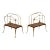 Decorative Crafts Inc. Regency Style Brass and Cherry Magazine Racks - A Pair For Sale