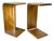 1980s Vintage Italian Style Postmodern Contemporary Teak Bentwood Drinks Table - A Pair For Sale
