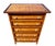 Wood Antique Federal Style Bird's Eye Maple & Oak Five Drawer Gentleman's Tall Chest For Sale - Image 7 of 12