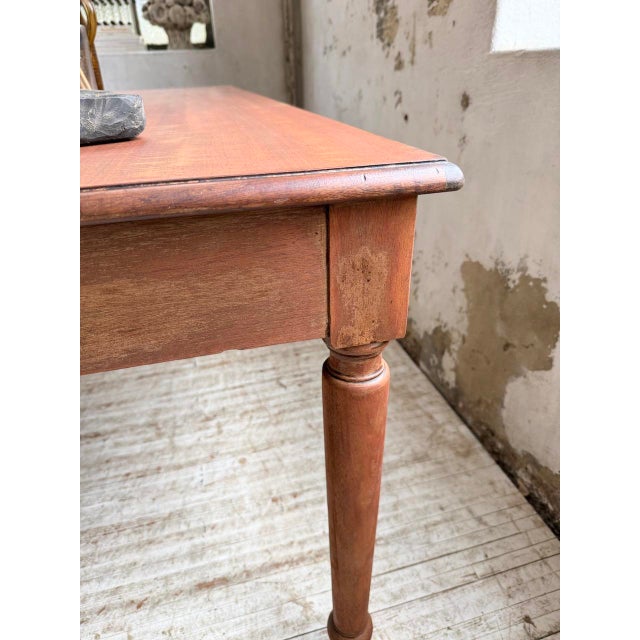 Cherrywood Table with Turned Legs, 1950s For Sale - Image 16 of 18