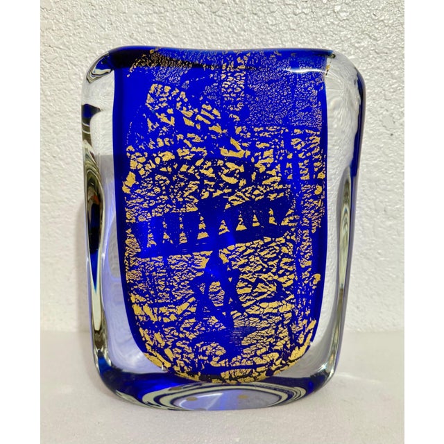 Giancarlo Signoretto, Large Rare Signoretto Murano Glass Aventurine Menorah Italian Sculpture Judaica For Sale