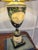 Lights Large Vintage Hand-Painted Chinoiserie Black Lacquer Urn Table Lamp For Sale - Image 7 of 10