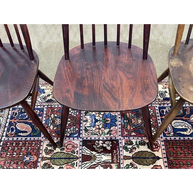 Elm Chairs from Ercol, 1970s, Set of 4 For Sale - Image 6 of 11
