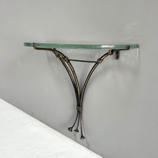Forged Bronze Console in the style of Lothar Klute, 1980s For Sale - Image 6 of 10