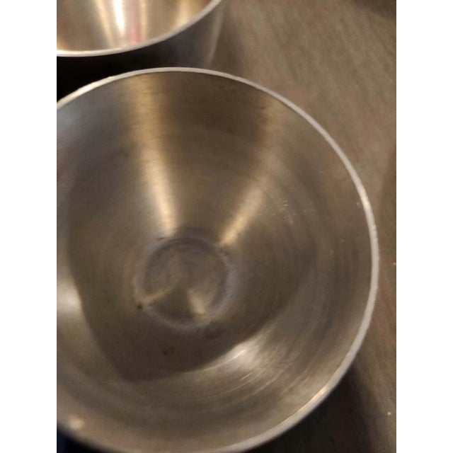 The Stieff Co. Vintage Stieff Pewter Jefferson Cups - American Colonial Revival Barware - Set of 4 For Sale - Image 4 of 6